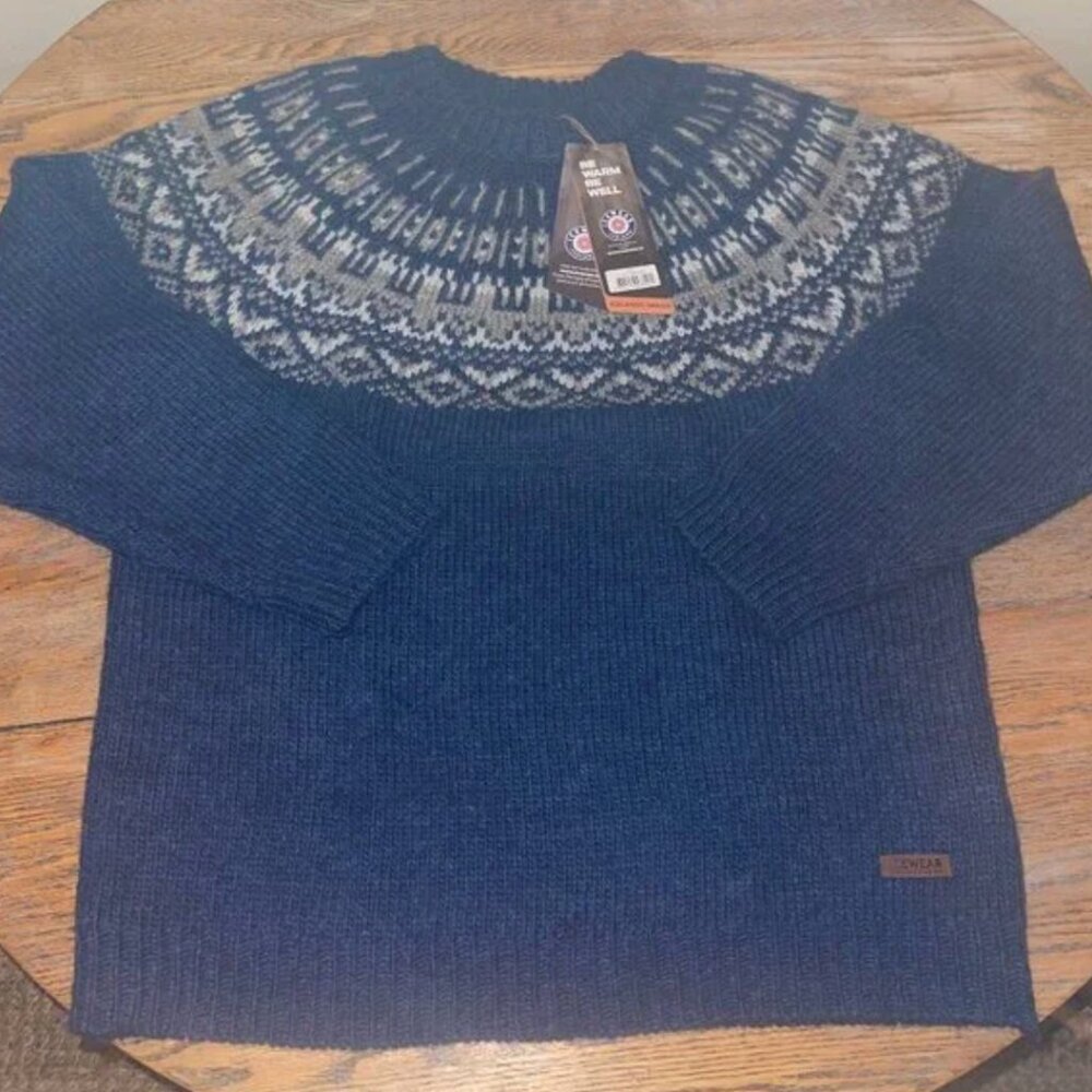 ICEWEAR Ellis Icelandic wool sweater/Iceland/NWT and bag/XXL (pit to pit-23")